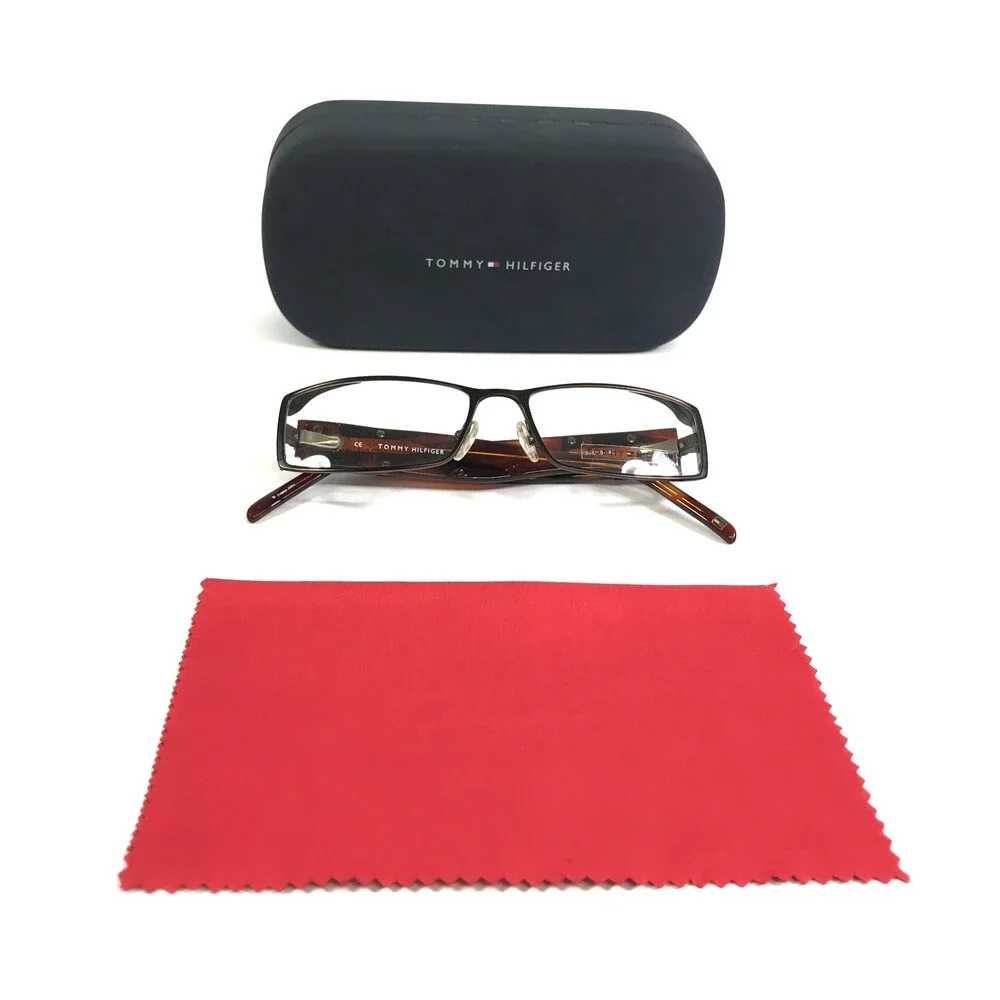 Tommy Hilfiger Eyeglasses Frames TH3410 DKBRN Dark Brown Gunmetal 54-16-140